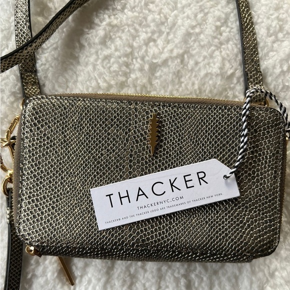 HACKER Ronnie Snakeskin Embossed Leather Crossbody Bag - Picture 3 of 8